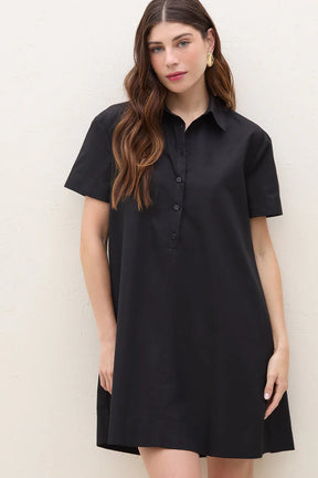 Chemise Oversized Manga Curta com Bolsos